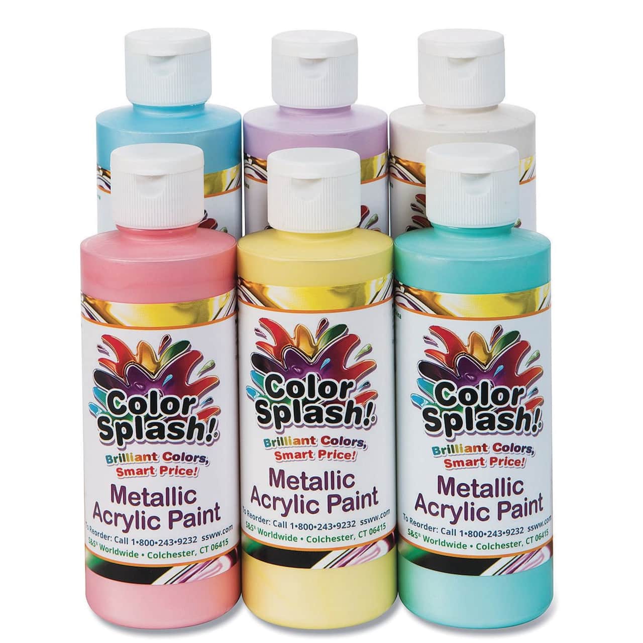Color Splash!&#xAE; Pastel Metallic Acrylic Paint Set